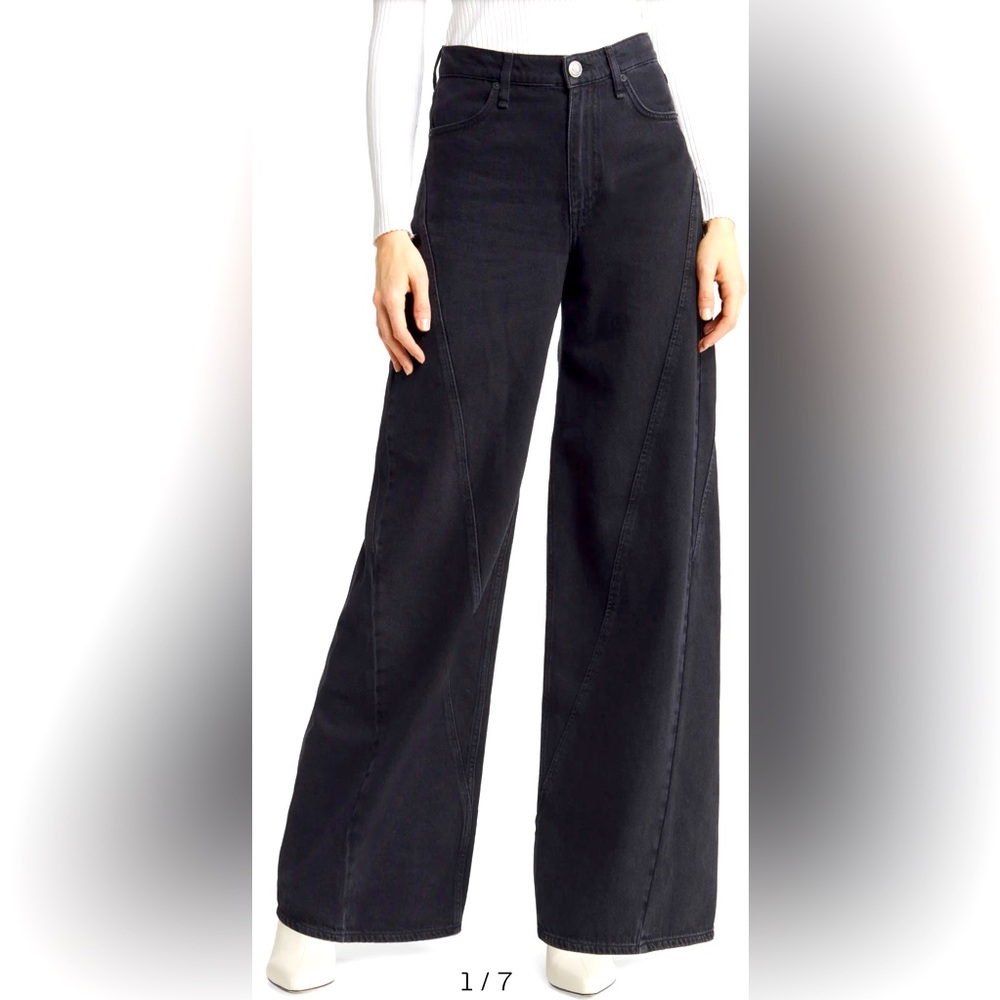 NWT- Rag & Bone- Sofie Splice High-Rise Jean Clean Highland Washed Black Size 25